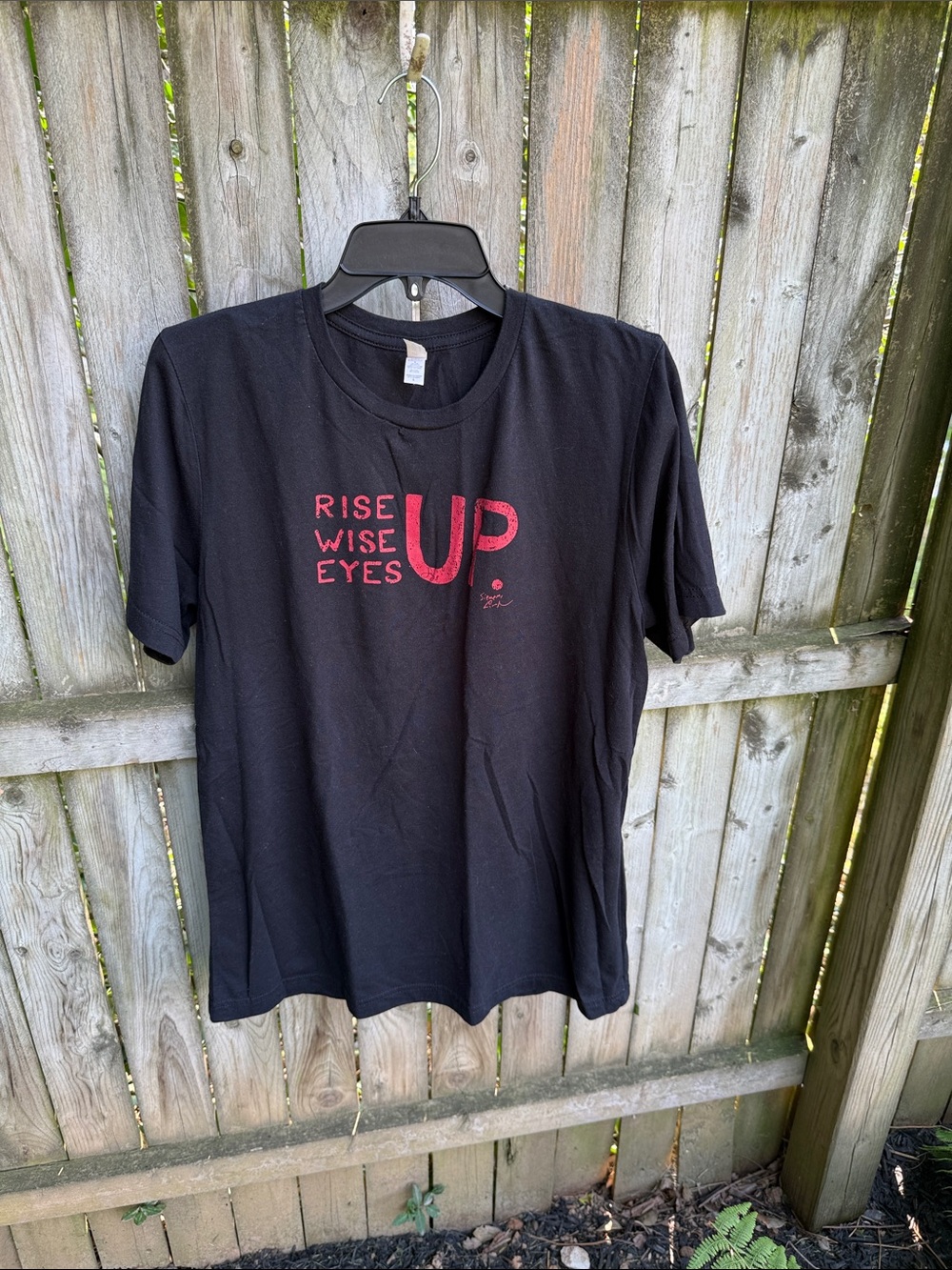 Lin-Manuel Miranda Teerico Hamilton Rise Up, Wise Up, Eyes Up Black T-shirt L - Picture 9 of 9